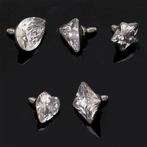Dermal Anker Aufsatz viele Formen Stern Herz Anchor Head Aufsatzkugel 1,2 mm - Bild 1 von 1