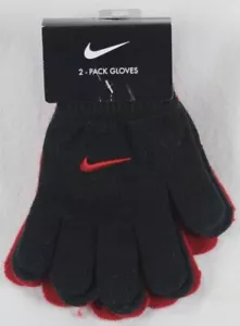 Nike Boys Swoosh Gloves Red Black Size 8/20 NWT - Picture 1 of 1