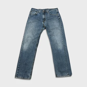 Pantalones de mezclilla Levi's 505 para hombre 34x32 azules rectos desteñidos lavado medio - Imagen 1 de 14