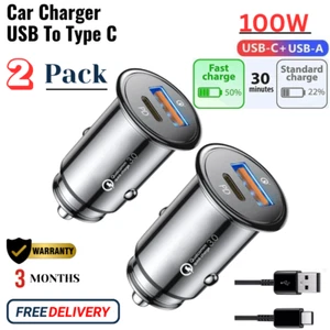 60W Fast Car Charger USB PortType C Universal Socket Adapter For iphone Samsung - Picture 1 of 13