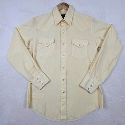 VTG Champion Westerns Mens XL Yellow Pearl Snap Up Western Rodeo Shirt - Image 1 of 4