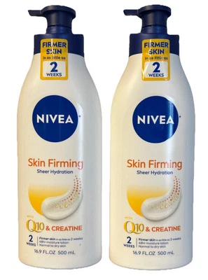 2- NIVEA Skin Firming Hydration Body Lotion Q10 Enriched Normal Skin 16.9 Oz Ea - Image 1 of 2