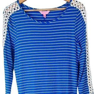 Vestido Lilly Pulitzer Mujer L Preppy Costero Náutico Boho Marlowe Cambio Rayas - Imagen 1 de 11