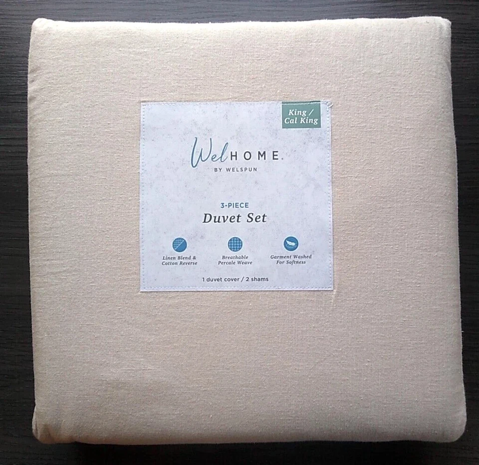 Welhome Relaxed Duvet Cover Set (1405006) King Size Oatmeal
