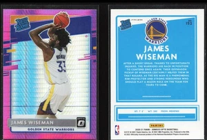 2020-21 Panini Donruss Optic James Wiseman Pink Hyper Prizm Rated Rookie RC #152 - Bild 1 von 1