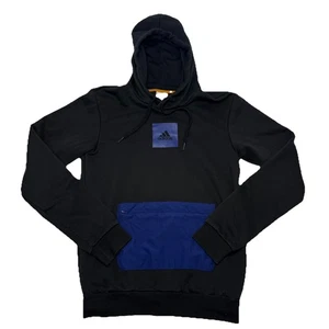 Felpa Adidas uomo small S nera con cappuccio zip frontale tasca manica lunga GU1850 - Foto 1 di 6
