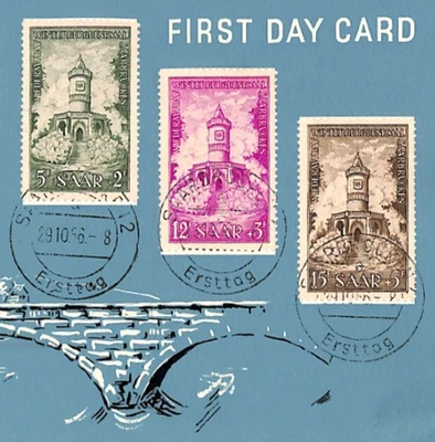 SAAR Monument Reconstruction FDC 1956 First Day Cover {samwells-covers}YQ321 - Image 1 of 4