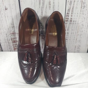 Herren Bostonian Klassisch Budapester Quaste Halbschuhe Burgund Größe 11 N 1520836626618 - Bild 1 von 7