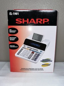 Sharp EL-1901 Paperless Printing Calculator with Check and Correct 12-Digit LCD - Picture 1 of 10