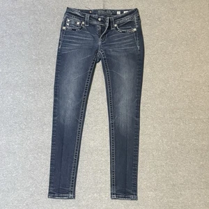 Miss Me Jeans Damen 27 Signature Skinny Denim Strass dunkelblau - Bild 1 von 7