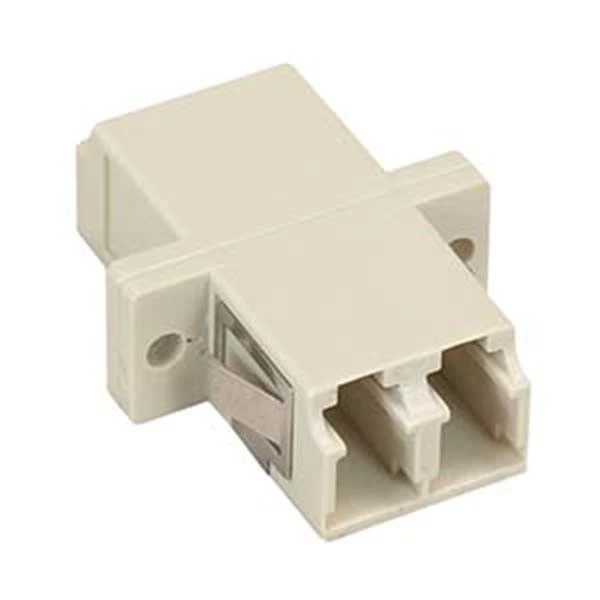 Conector adaptador acoplador de fibra óptica dúplex multimodo LC-LC beige Foto 1 de 1