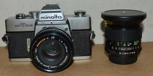 Minolta srT202 Camera 2/ 50mm & 28MM Lens Excellent 35mm Film - Picture 1 of 10