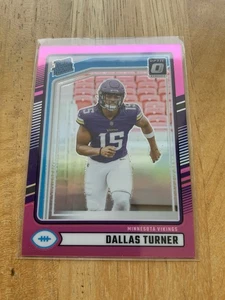 2024 Panini Donruss Optic - Rated Rookie Dallas Turner #331 Optic Preview Pink - Picture 1 of 2