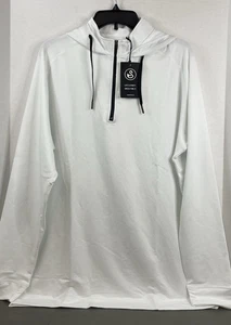 Swannies weiß 1/4 Reißverschluss Vandyke Hoodie Herren Größe XL mit Etikett - Bild 1 von 5