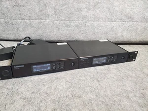 Twin (2x) Shure QLXD4 J50A Wireless Mic Receivers w/Rackmount 572 - 616 MHz - Picture 1 of 19