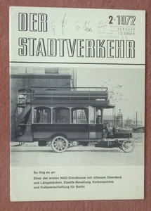 DER STADTVERKEHR Fachzeitschrift 17. Jahrgang - Ausgabe 2-1972 - Bild 1 von 5