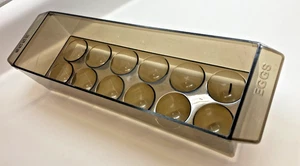 Vintage Refrigerator Egg Storage Tray Bin Holder Container Holds 12 Eggs Brown - Picture 1 of 10