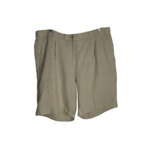 Bermudas ligeras Eileen Fisher 100 % lino orgánico para mujer L avena - Imagen 1 de 8