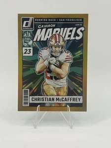 2024 Panini Donruss - Gridiron Marvels Christian McCaffrey #2 Oro /10 - Foto 1 di 2