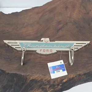 Ford Thunderbird Wall Hook Rack Vintage Style Emblem Decor Official Licensed  - Picture 1 of 9