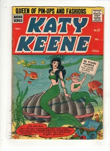 KATY KEENE #37 Fine, Bill Woggon clásico sirena cubierta y arte, Archie 1957 - Imagen 1 de 2