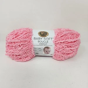 Lion Brand Baby Soft Boucle Candy Pink 3.5 oz Ybaby - Picture 1 of 6