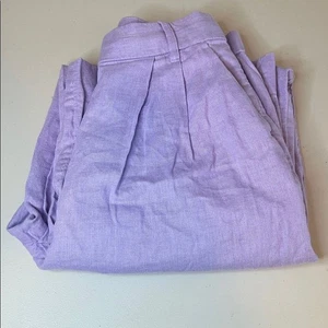 Abercrombie & Fitch Leinenhose Plissee weites Bein lila Größe XS kurz - Bild 1 von 7