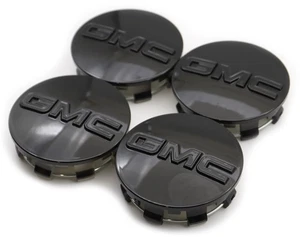 3 1/4" GMC Sierra 1500, Yukon Black Center Cap #23357064 set - Picture 1 of 2