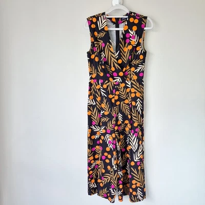 Princess Highway Dangerfield Jumpsuit 8 Blue Berry Print Wide Leg  - image 1 of 4