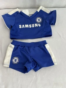 Build A Bear Chelsea International Football Soccer Shirt & Shorts Samsung Outfit - Picture 1 of 6