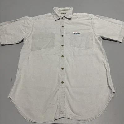 Vintage Rip Curl Shirt Mens Large Gray Short Sleeve Button Up Surf Skate 90s - Image 1 of 4