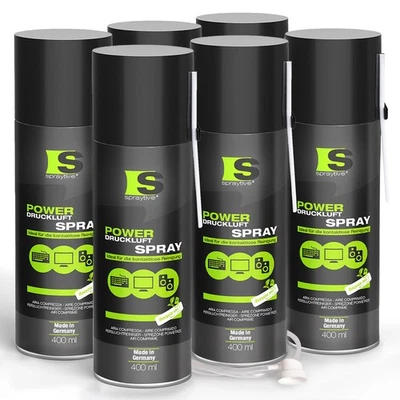 Spraytive 6x400ml spray ad aria compressa spray ad aria compressa spray per gas compresso spray per pulizia - Immagine 1 di 4
