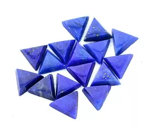 THREE 5.5mm Triangle Trillion Natural Lapis Lazuli Cab Cabochon Gem Gemstone - Picture 1 of 1