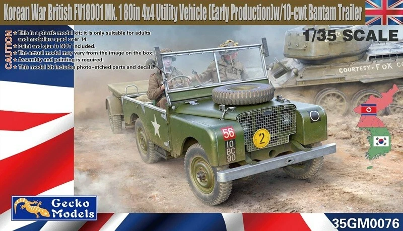 GECKO MODELS 1:35  BRITISH FV18001 MK.I 4X4 UTILITY VEHICLE EARLY 35GM0076 - Immagine 1 di 1
