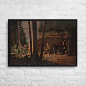 In Front of Yorktown (ca.1863–66) by Winslow Homer 36x24-Framed Canvas Print - Picture 1 of 1