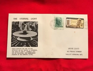 THE ETERNAL LIGHT End of 30 Day Mourning 1c A. Jackson & 4c Hammarskjold Postage - Picture 1 of 2