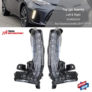 Conjunto de faros antiniebla de parachoques DRL para Toyota Corolla 2017-2019 lado izquierdo y derecho - Imagen 1 de 12