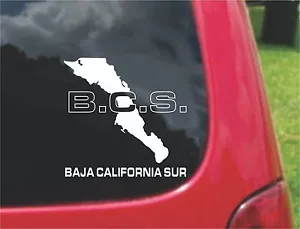 2 (PCS) Baja California Sur Mex. Outline Map Stickers 20 Colors To Choose From - Picture 1 of 2