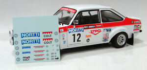 DECALS FOR SUNSTAR 4447 1:18 FORD ESCORT 1976 1000 Lakes Rally Airikkala