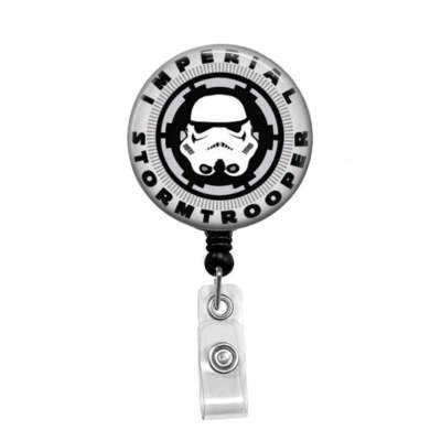Star Wars, Imperial Stormtrooper - Portainsignia retráctil - Carrete de insignia - Lanya Foto 1 de 4