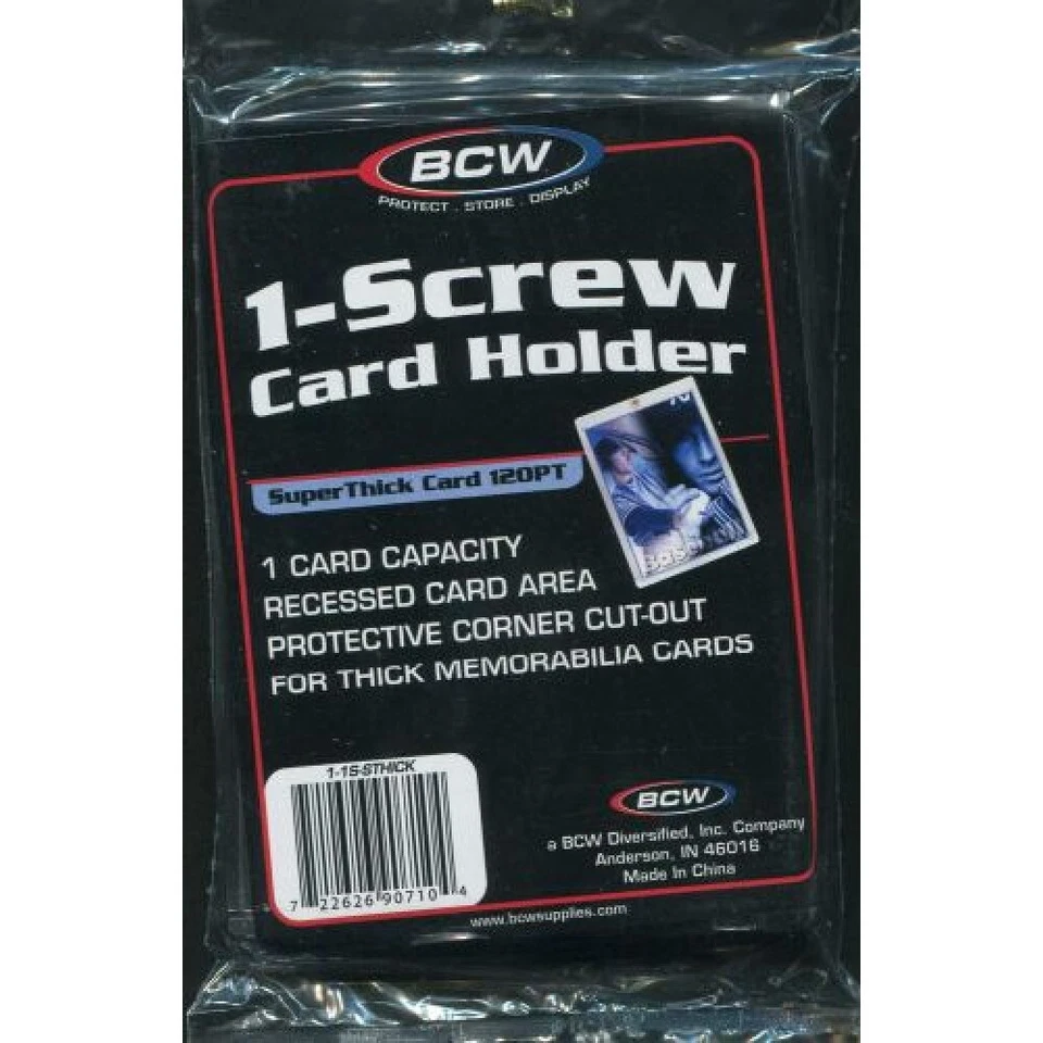 40 BCW 1-Screw THICK 120pt Memorabilia / Jersey Trading Card Screwdowns holders - Image 1 of 1
