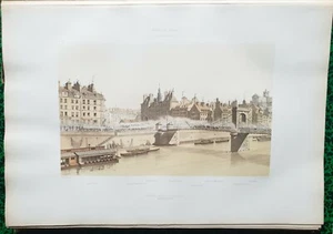 Paris IV ème - Hôtel de Ville (28/07/1830) - Hoffbauer Superbe Litho 45x30 1885 - Bild 1 von 2