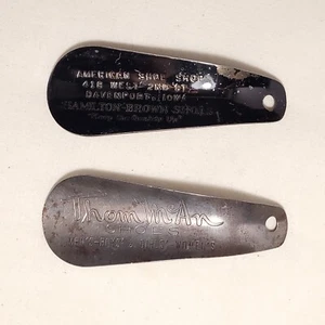 Vintage Shoe Horns Lot of 2 Collectible Advertising Thom McAn American Shoe Shop - Picture 1 of 2