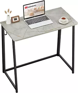 Folding Desk, Small Writing Desk 39.4", Space-Saving Foldable Laptop Table Writi - Picture 1 of 9