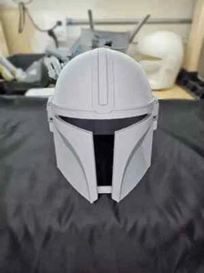 Elmetto Mandaloriano Acciaio Bianco Star Wars Indossabile Boba Fett Larp Larp Costume - Foto 1 di 10