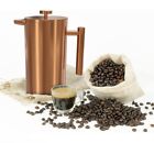 34oz FRENCH PRESS COPPER POT DOUBLE WALL STAINLESS ESPRESSO COFFEE MAKER HOT TEA