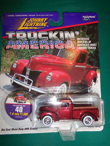 Johnny Lightning Truckin' America Burgundy Red 1940 Ford #40 Truck Die Cast 1:64