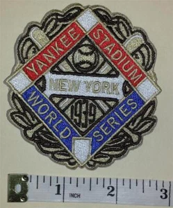 1939 WORLD SERIES CHAMPIONS NEW YORK YANKEES vs CINCINNATI REDS MLB PATCH - Picture 1 of 1