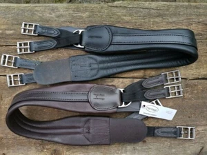 BROWN 40" HERITAGE 100% ENGLISH MADE/LEATHER HUMANE PONY GIRTH STUNNING SOFT - Picture 1 of 8