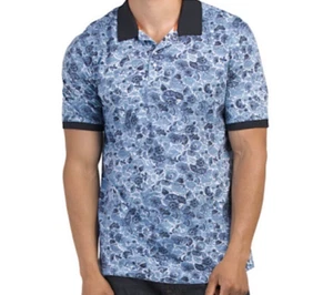 NEU Robert Graham Amaro Poloshirt Herren Large blau Muscheldruck Jersey $ 128 - Bild 1 von 3